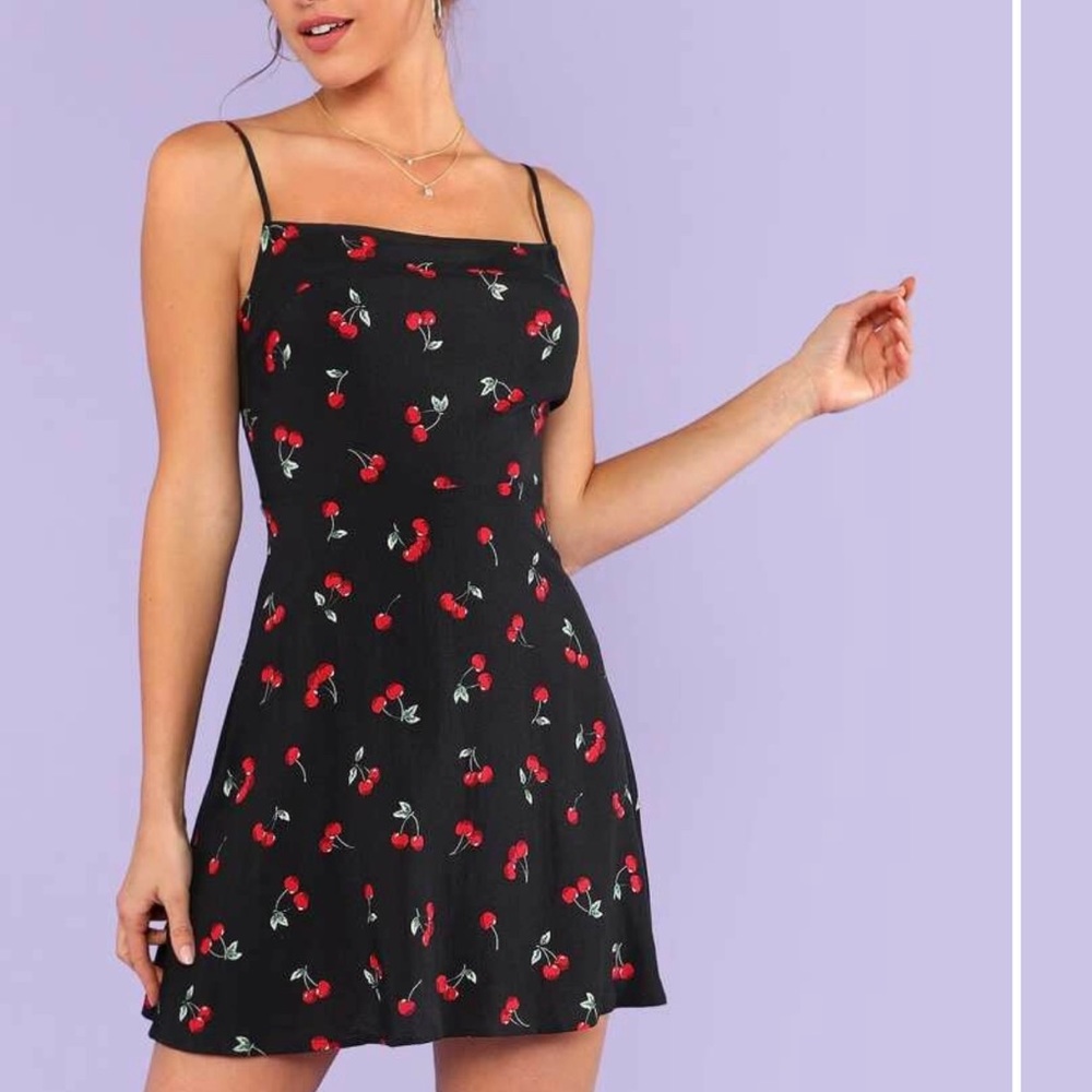 Cherry patterned dress NWOT